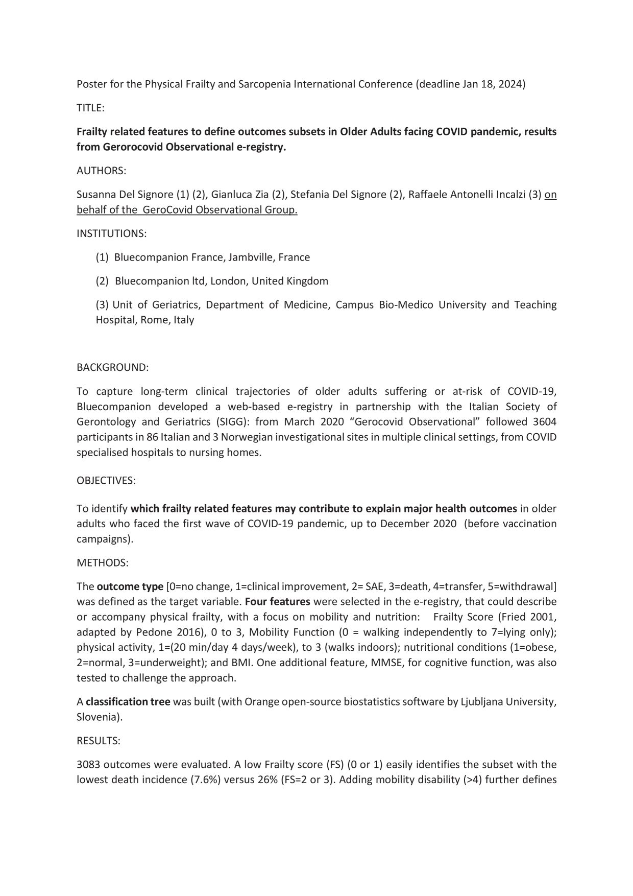 Abstract — ICFSR 2024, Albuquerque