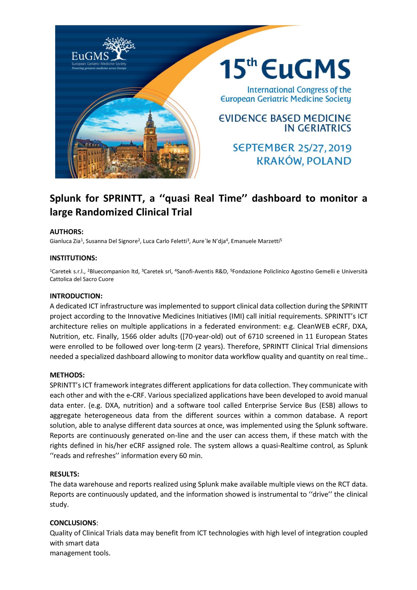 Abstract — EUGMS 2019 Kraków